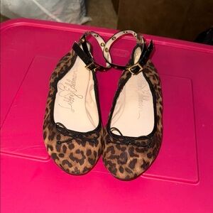 Libby Edelman Brown and Black Dress Shoes with Leopard Print